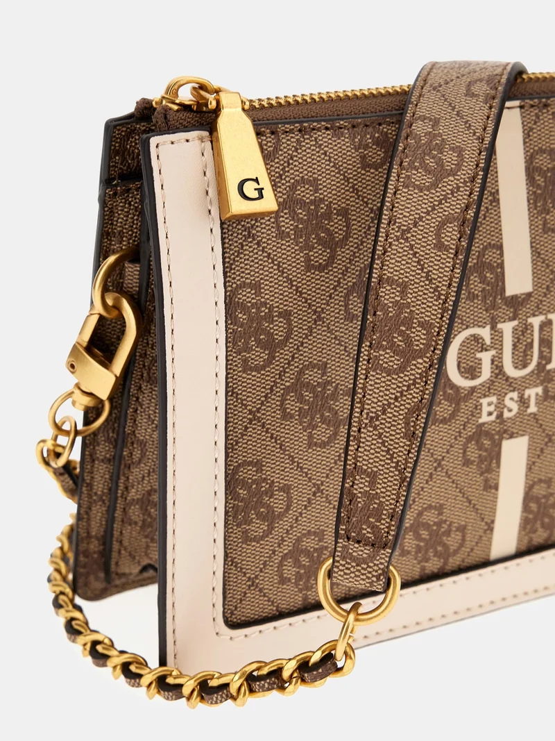 GUESS Damen Umhängetasche Noelle Braun HWSS8558730LTL