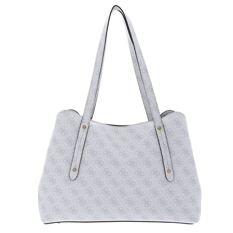 Guess Schultertasche Damen Eco Brenton Girlfriend Satchel Stone Logo HWESB839009 STL