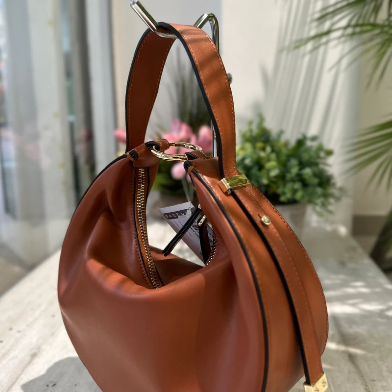 Borsa Luna Vera Pelle Cuoio con Tracolla o a Spalla o Pochette