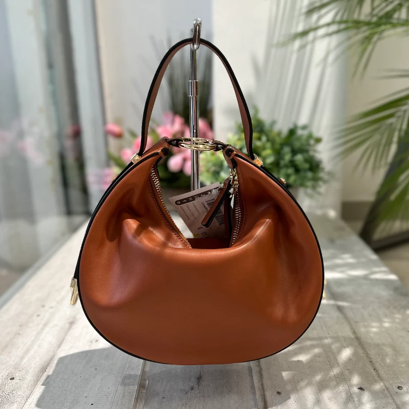 Borsa Luna Vera Pelle Cuoio con Tracolla o a Spalla o Pochette