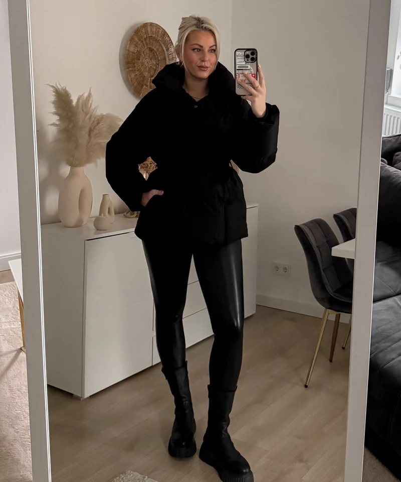 Jacke Kyleih Kurz Schwarz