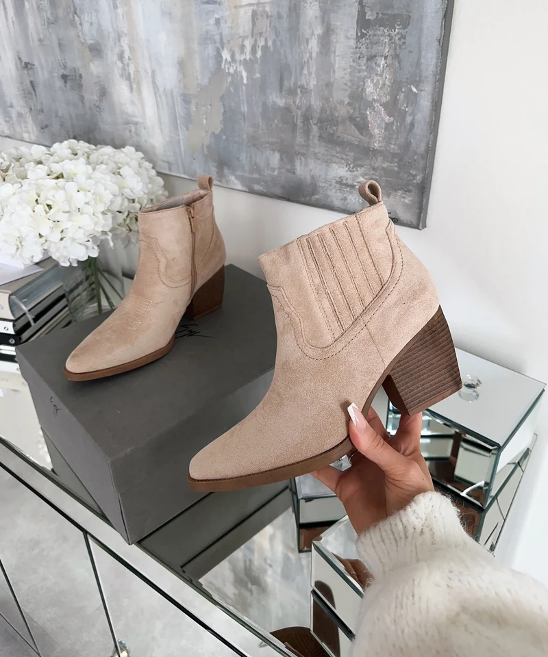 Cowboy Stiefeletten Allie Beige