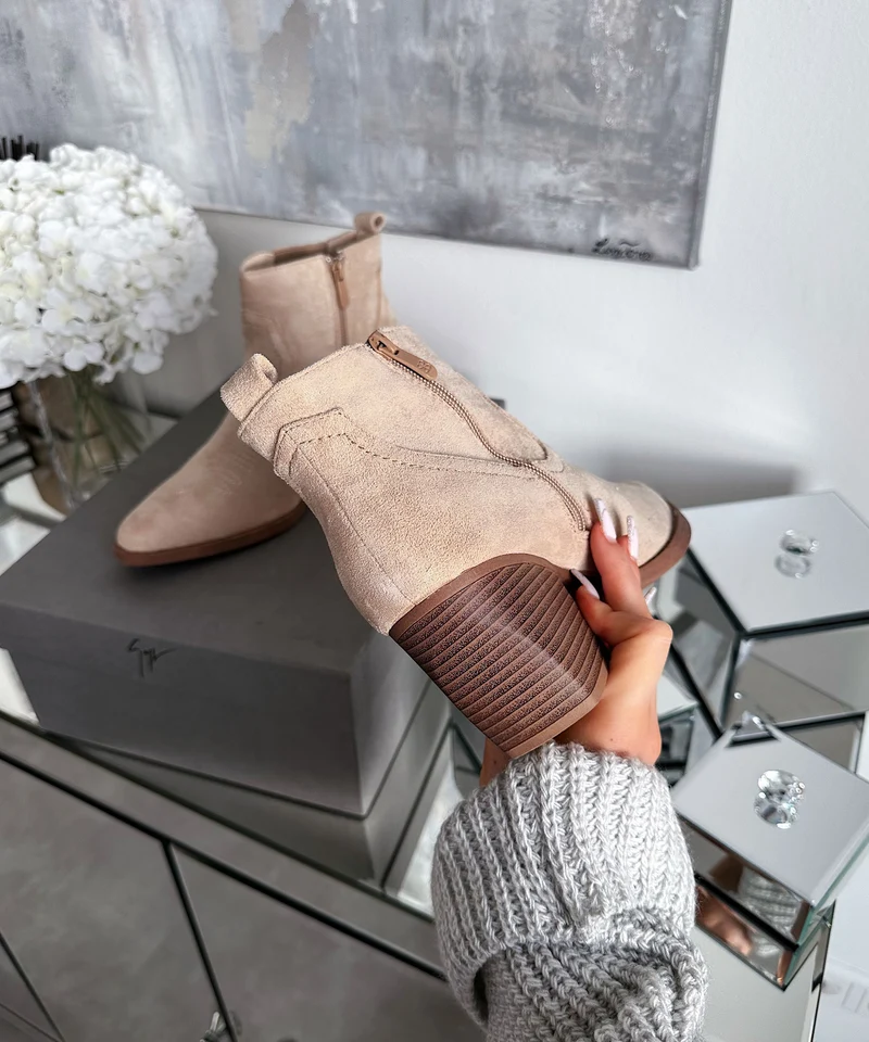 Cowboy Stiefeletten Allie Beige