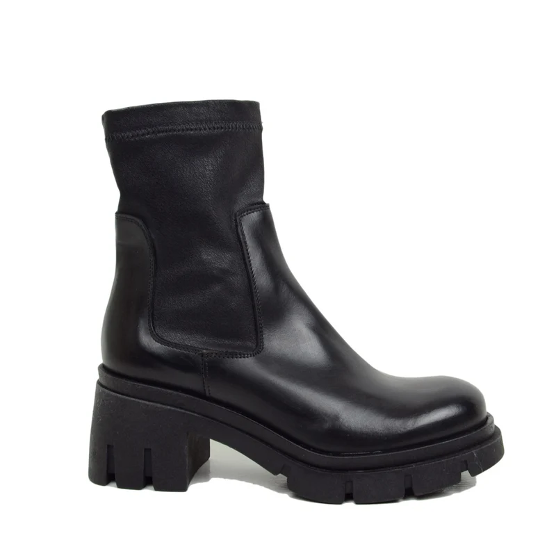 Stivaletti Donna Elasticizzati Neri Made in Italy