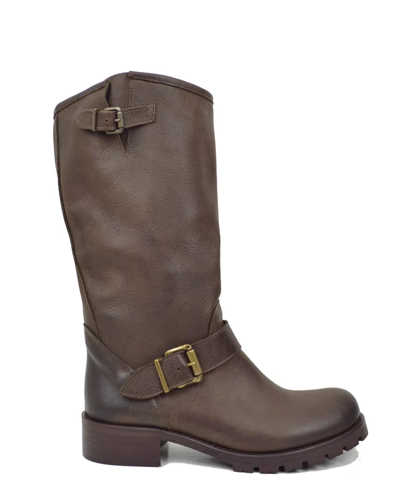 Stivali Donna Police Testa di Moro Biker Boots Made in Italy