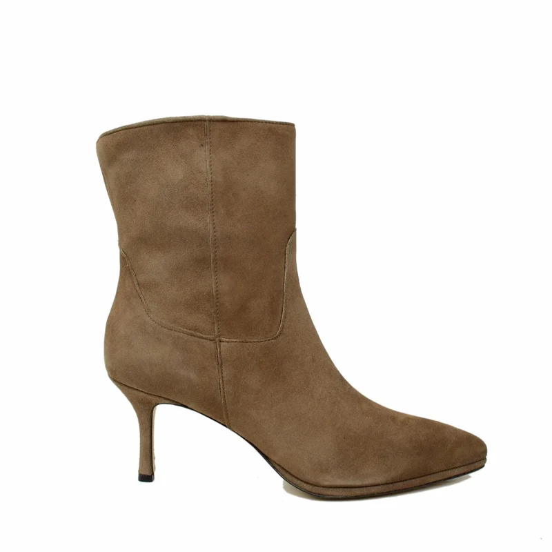 Stivaletti Polacchino Acero in Pelle Scamosciata Made in italy