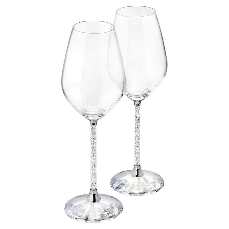 SWAROVSKI Rotweingläser Silberfarben CRYSTALLINE 1095948