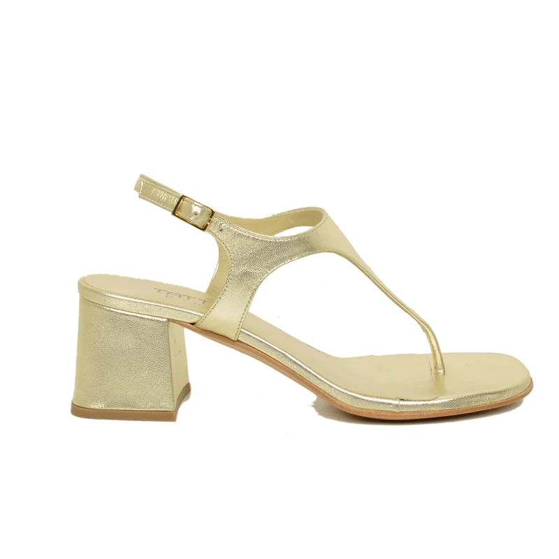 Sandali Donna Infradito color Platino Made in Italy