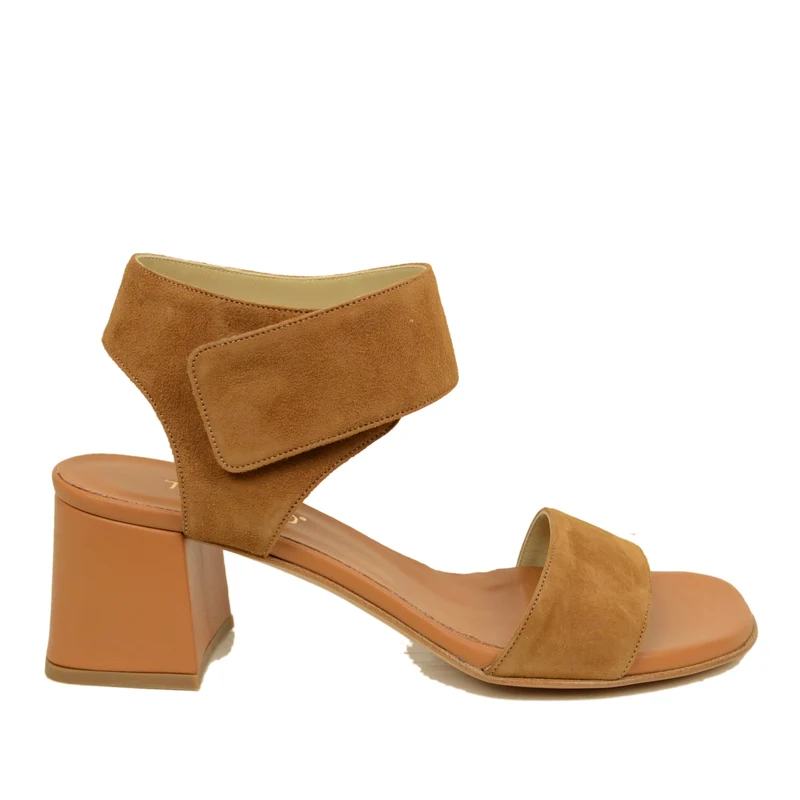 Sandali Donna Cuoio Scamosciati con Strappo Made in Italy