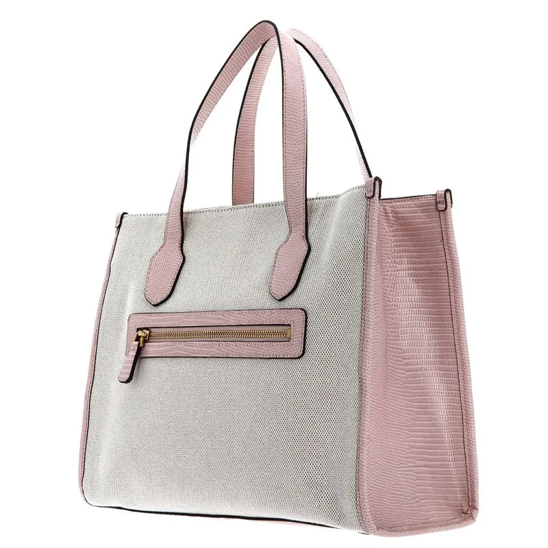 Guess Damen Handtasche G Status Tote Natural / Light Rose HWWK9198220NLR