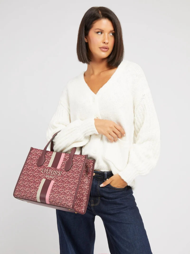 Guess Damen Handtasche Silvana G Cube Logo HWSC8665220MTG