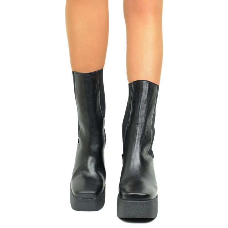 Stivali Donna Beatles Platform con Zeppa Grunge Rock