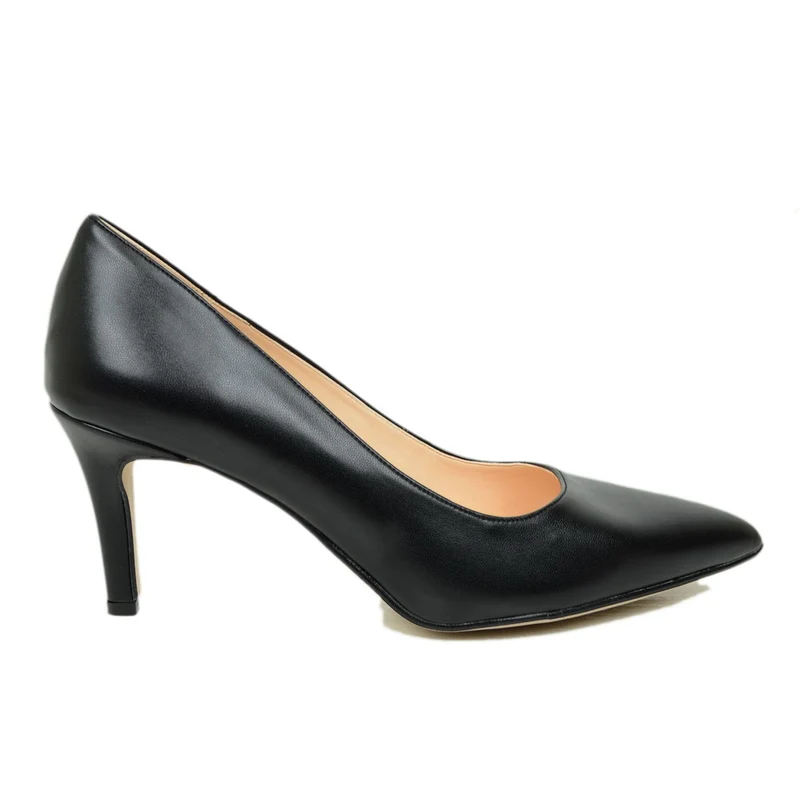 Scarpa Decolletè Neri Eleganti con Tacco di 8 cm Made in Italy