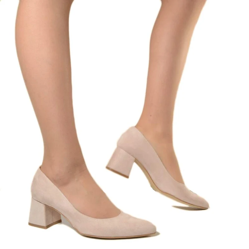 Scarpa Decolletè Donna Tacco Medio Eleganti Rosa