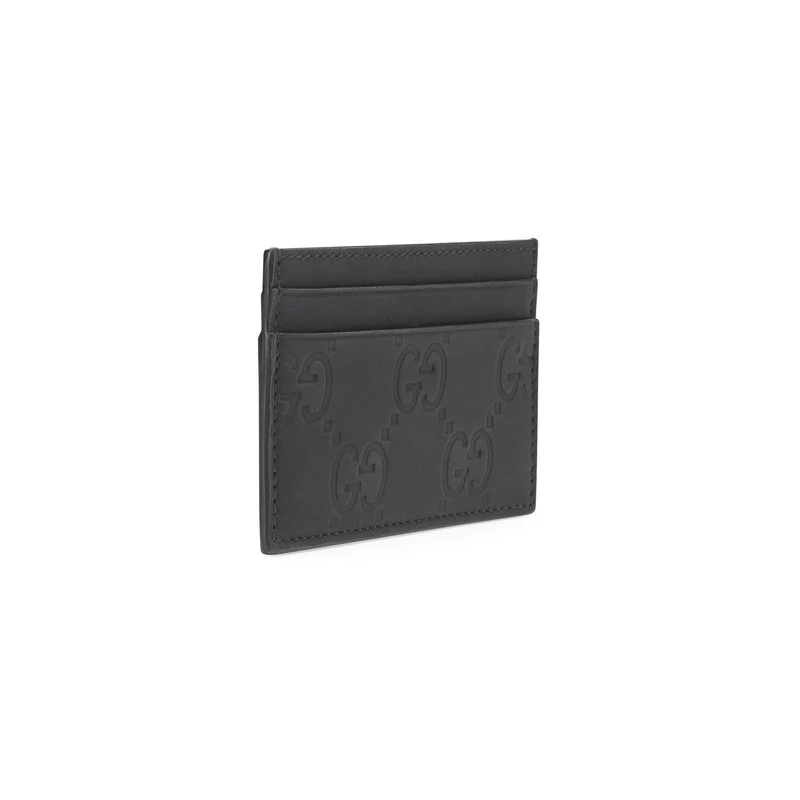 Gucci Geldbörse Unisex Rubberized Leather Small Wallet Schwarz 771315 AAC0L 1000