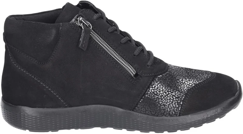 Waldläufer Damen-Stiefeletten Schwarz