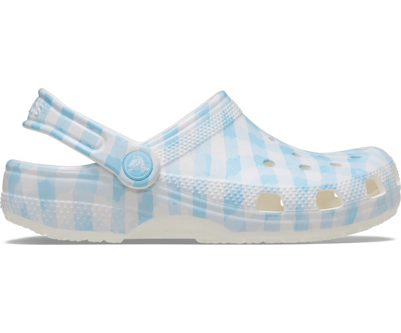 CROCS Unisex Gingham Clog - Weiß / Blau