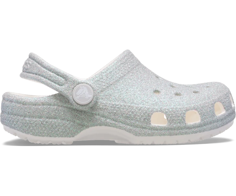 CROCS Kinder Clog mit schillerndem Glitzer - Weiß