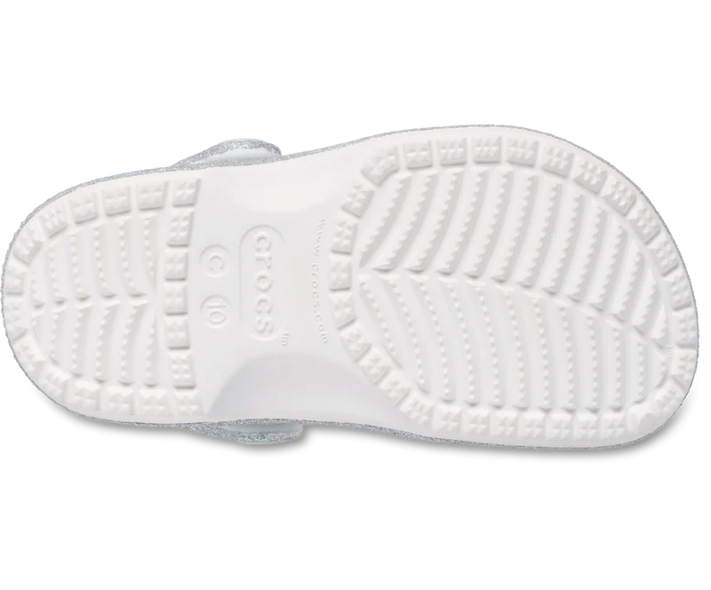 CROCS Kinder Clog mit schillerndem Glitzer - Weiß