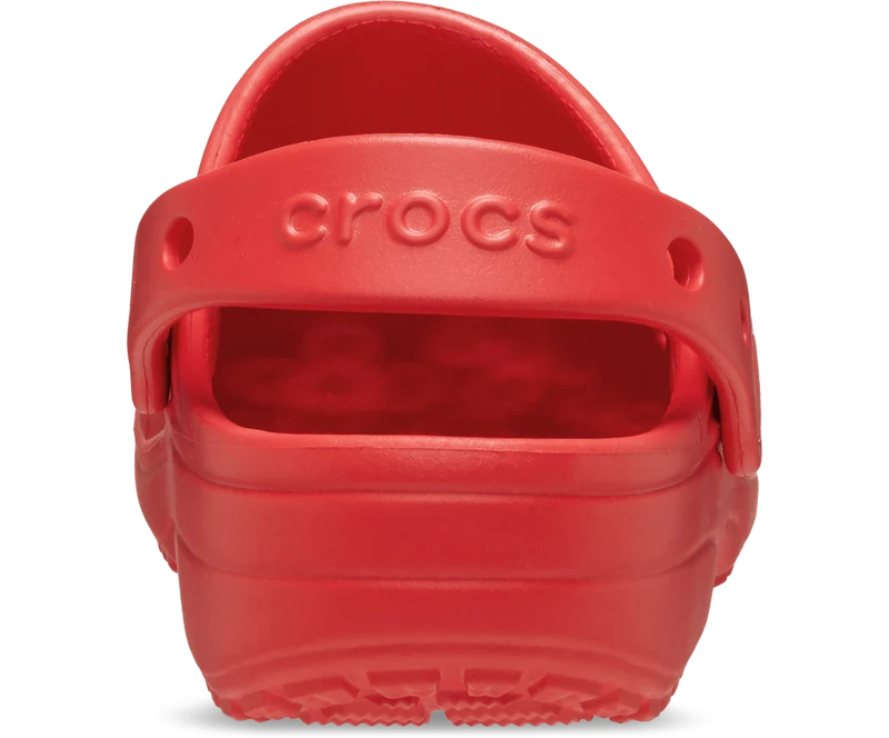 CROCS Kinder Clog mit Blumenmuster und Cut-Outs - Kirschrot