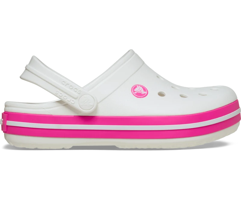 CROCS Kinder Crocband Clog - Weiß / Pink Crush