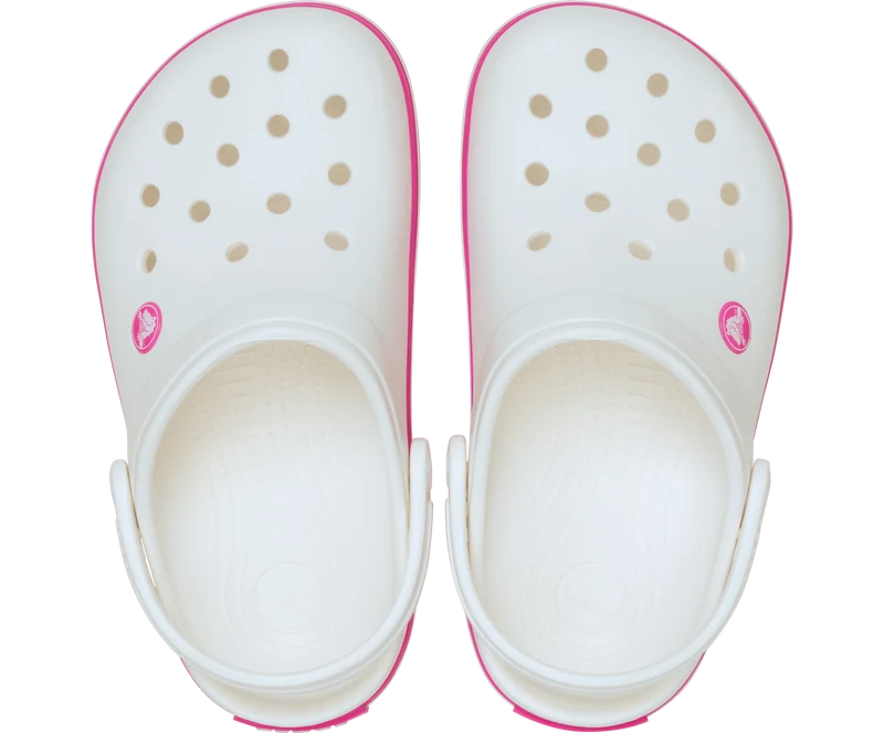 CROCS Kinder Crocband Clog - Weiß / Pink Crush