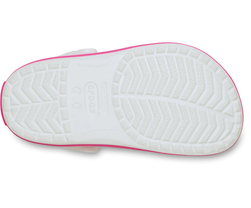 CROCS Kinder Crocband Clog - Weiß / Pink Crush