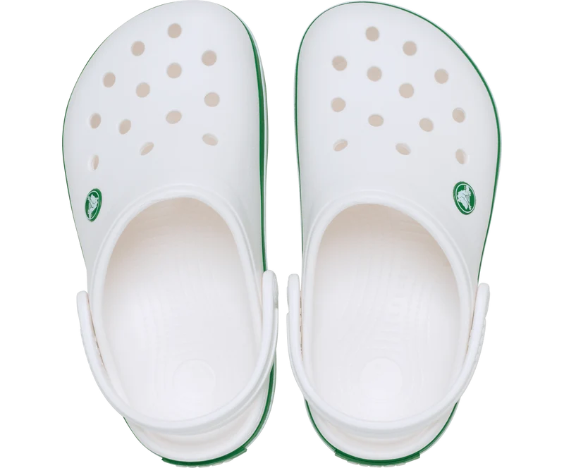 CROCS Kinder Crocband Clog - Weiß / Grün Efeu