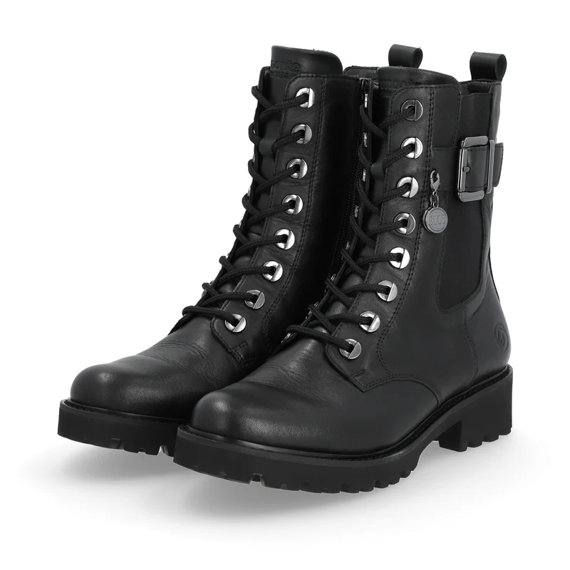 Remonte Damen-Stiefelette „Elle“ aus mit Fleece gefüttertem Leder – Schwarz