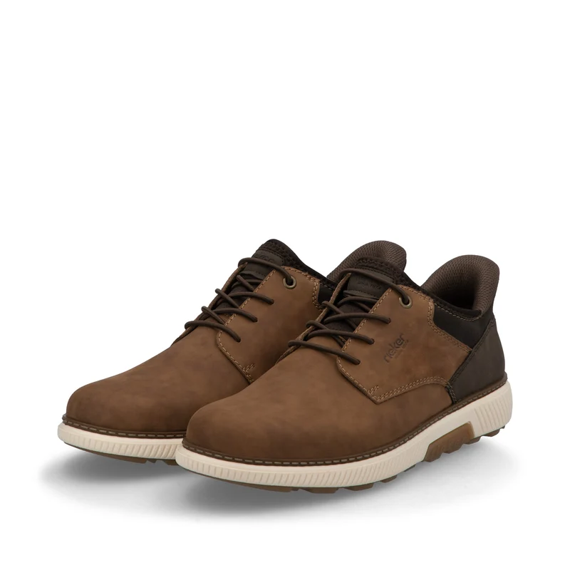 Rieker Breiter Leder-Schlupfschuh für Herren - Braun