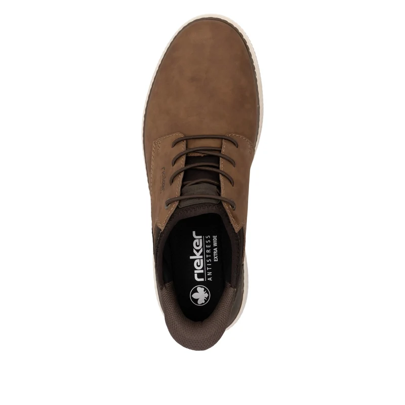 Rieker Breiter Leder-Schlupfschuh für Herren - Braun