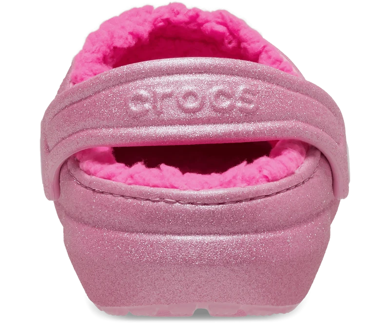 CROCS Kinder Klassischer Glitzer Lined Clog - Rosa Tweed