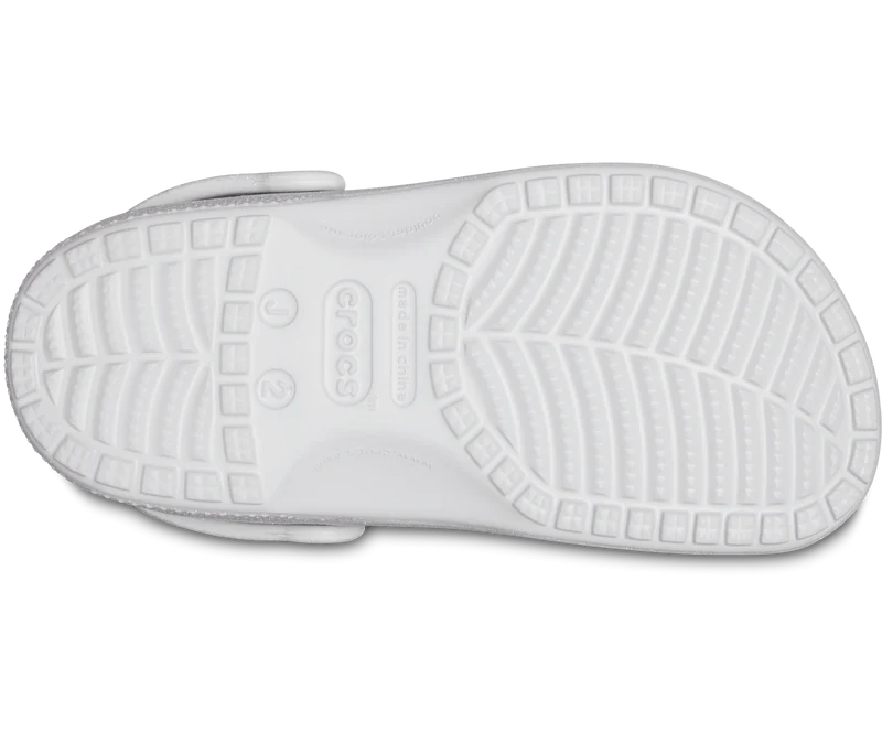 CROCS Klassischer Glitzer-Clog für Kinder - Silber