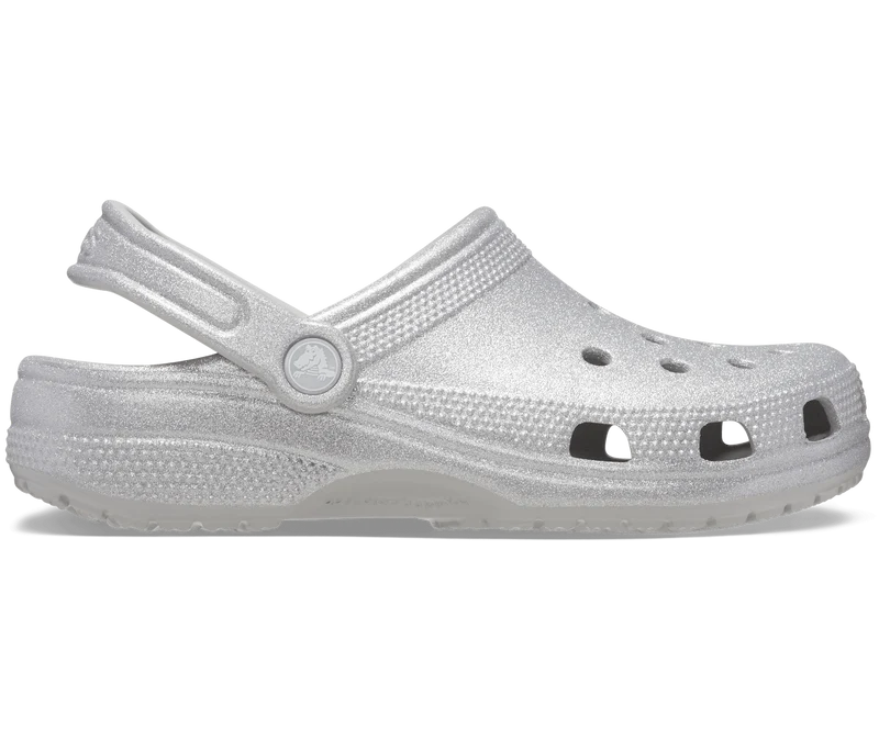 Crocs Unisex Klassischer Glitzer-Clog - Silber