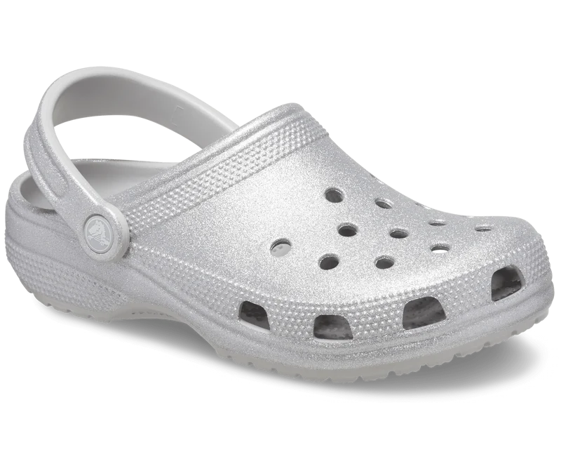 Crocs Unisex Klassischer Glitzer-Clog - Silber
