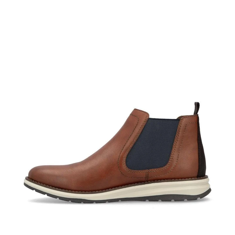 Rieker Herrenleder Chelsea Stiefel - Braun