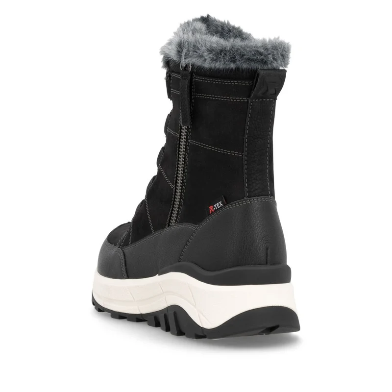 Rieker Damen Stiefel „Evolution“ aus Wildleder - Schwarz