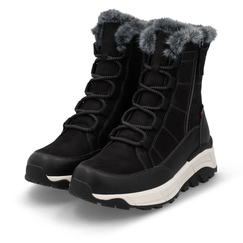 Rieker Damen Stiefel „Evolution“ aus Wildleder - Schwarz