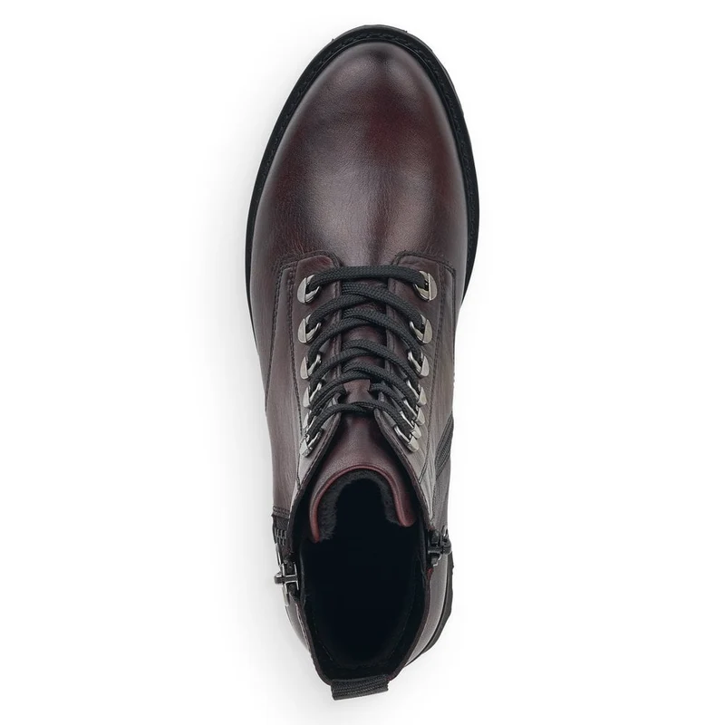 Remonte Damen-Stiefelette aus Leder mit Fleecefutter - Rot