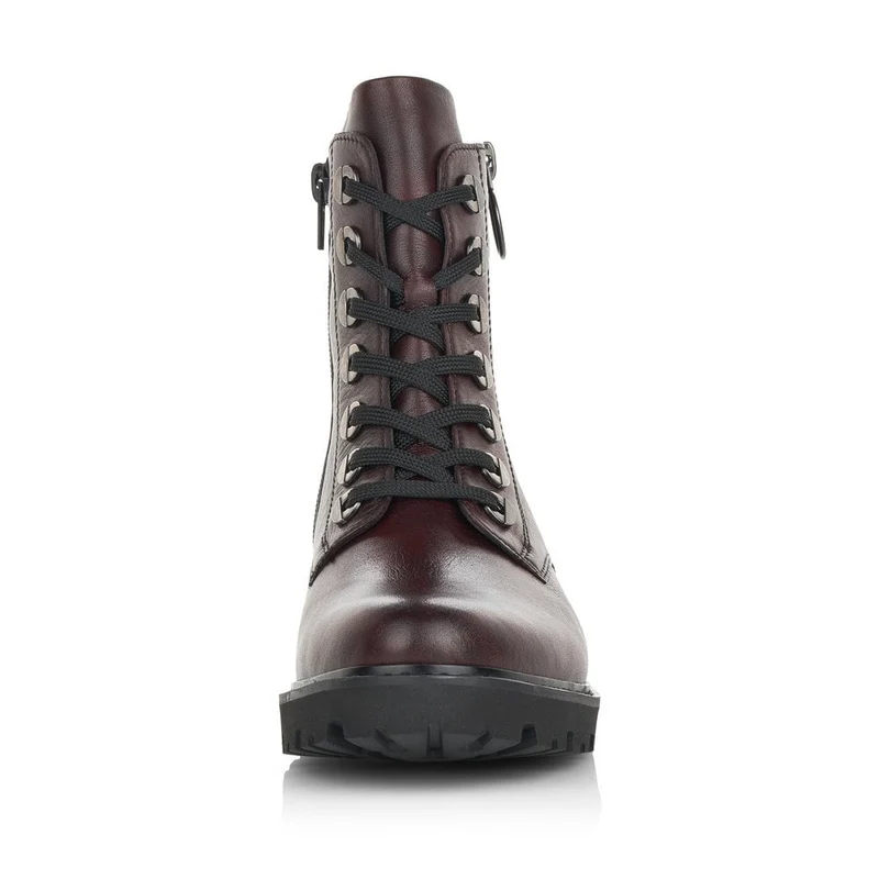 Remonte Damen-Stiefelette aus Leder mit Fleecefutter - Rot