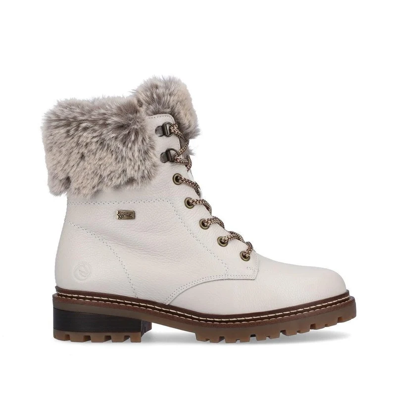 Remonte Stiefelette aus Lammleder für Damen - Weiß
