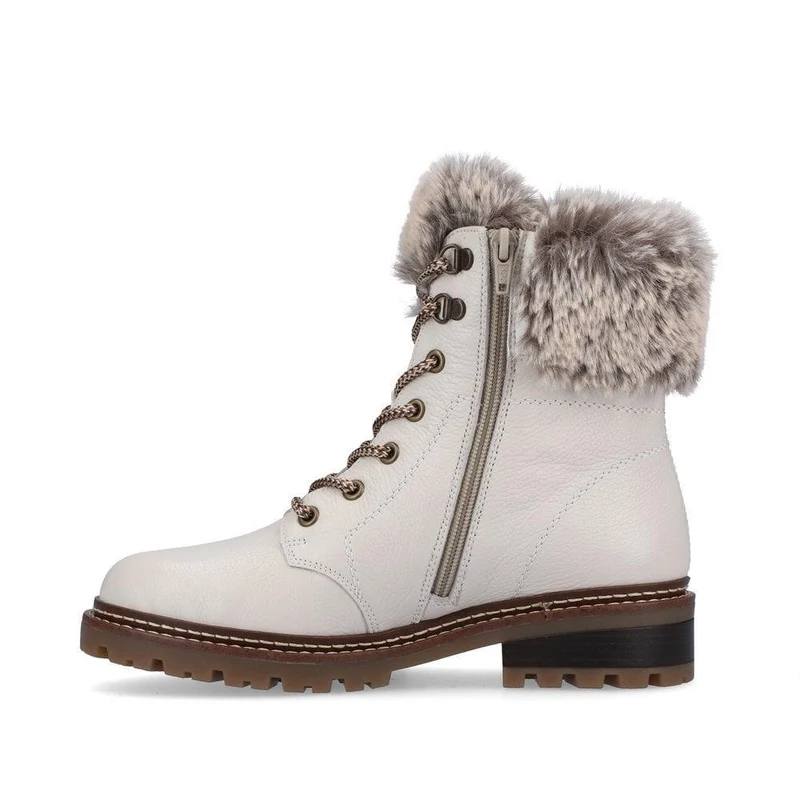 Remonte Stiefelette aus Lammleder für Damen - Weiß