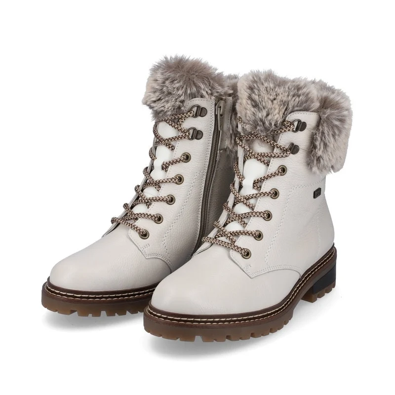 Remonte Stiefelette aus Lammleder für Damen - Weiß