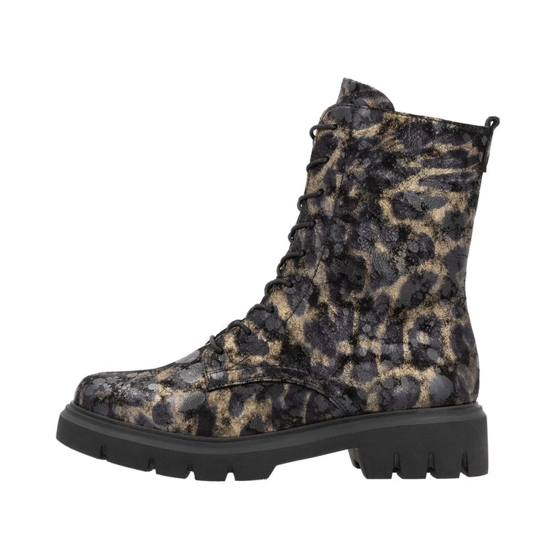 Remonte Modische Stiefelette aus Leder für Damen - Metallic-Schwarz