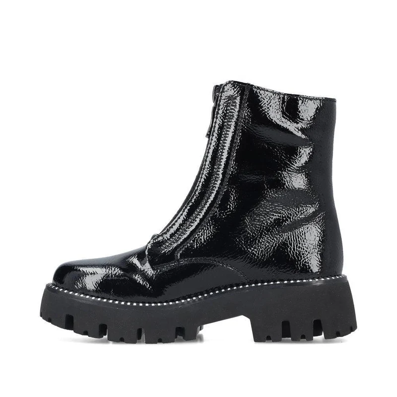 Rieker Modische Stiefelette für Damen mit Fleecefutter - Schwarz
