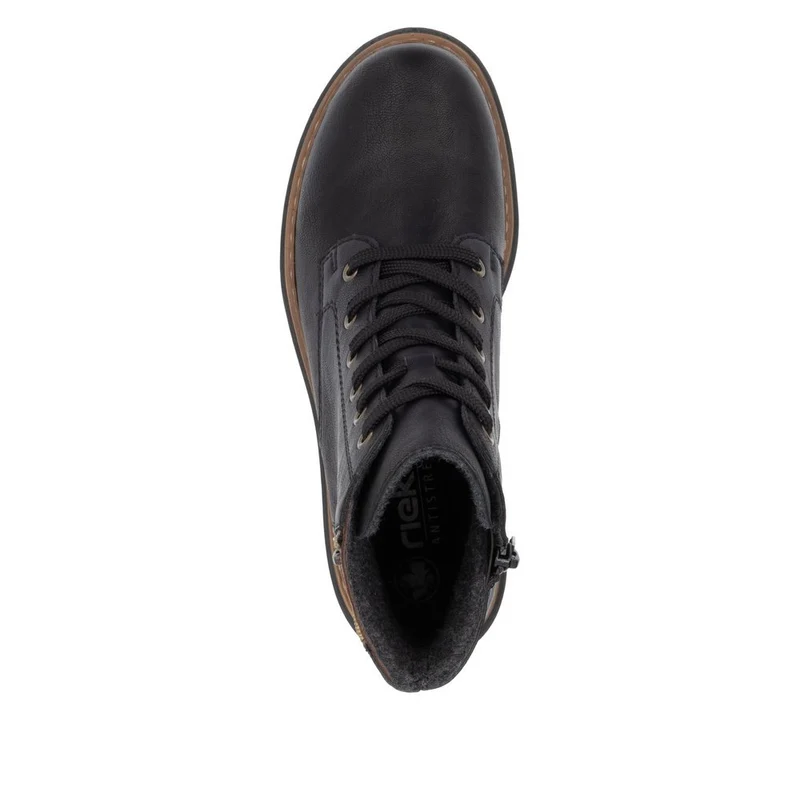 Rieker Modische Stiefelette für Damen mit Fleecefutter - Schwarz