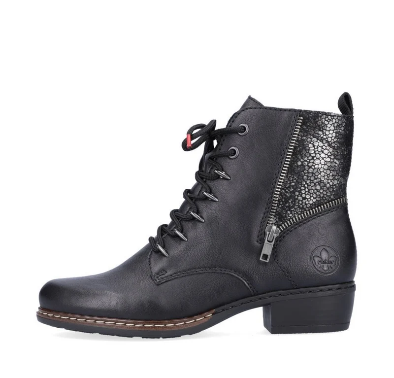 Rieker Stiefelette mit Fleecefutter für Damen - Schwarz