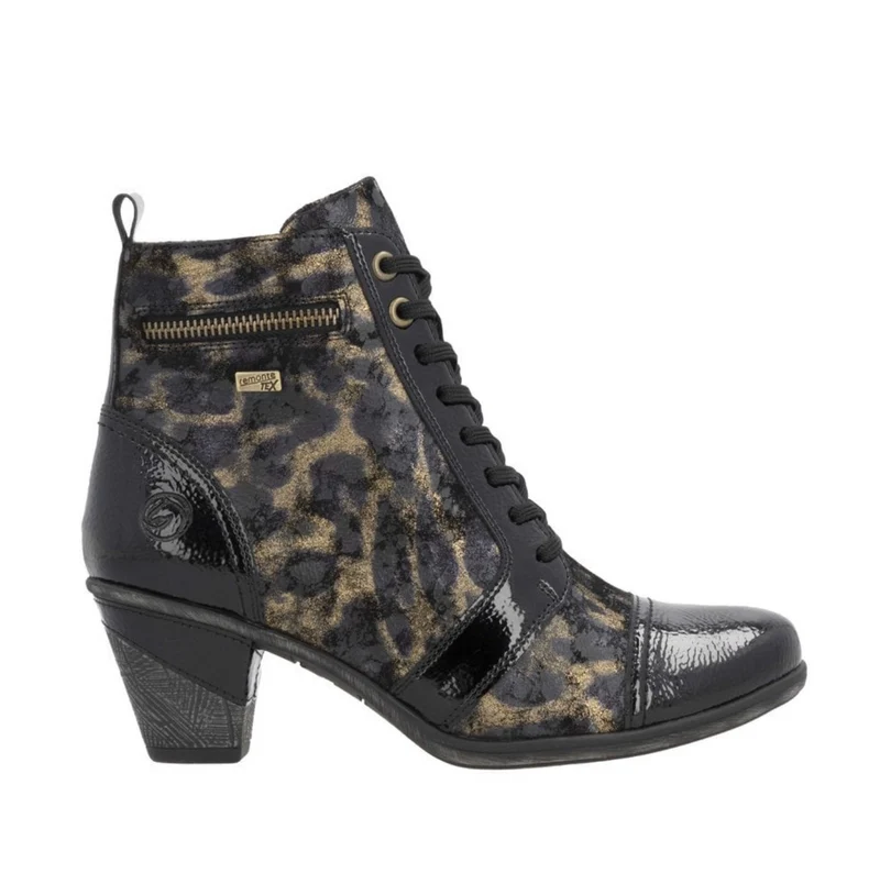 Remonte Stiefelette mit Absatz aus Wildleder für Damen - Schwarz
