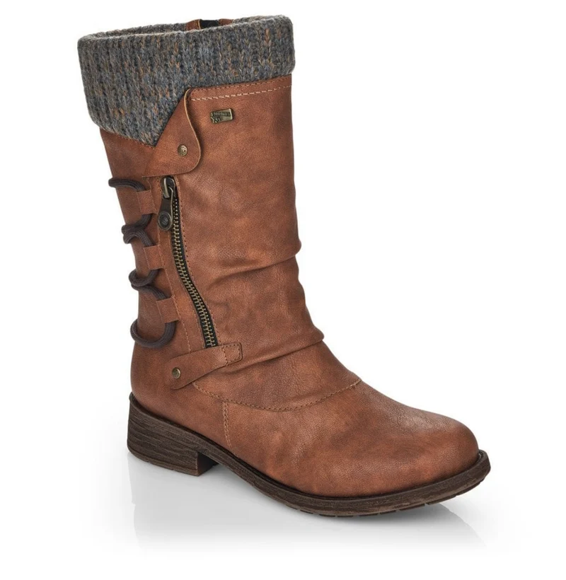 Remonte Wadenhohe Stiefel mit Fleecefutter für Damen - Braun