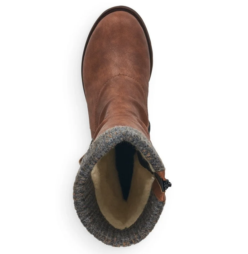 Remonte Wadenhohe Stiefel mit Fleecefutter für Damen - Braun